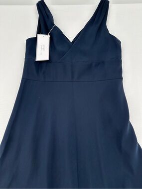 ✨NWT✨J.Crew Sophia 100%Silk Bridesmaid Cocktail Wedding Guest Navy Dress Size 12